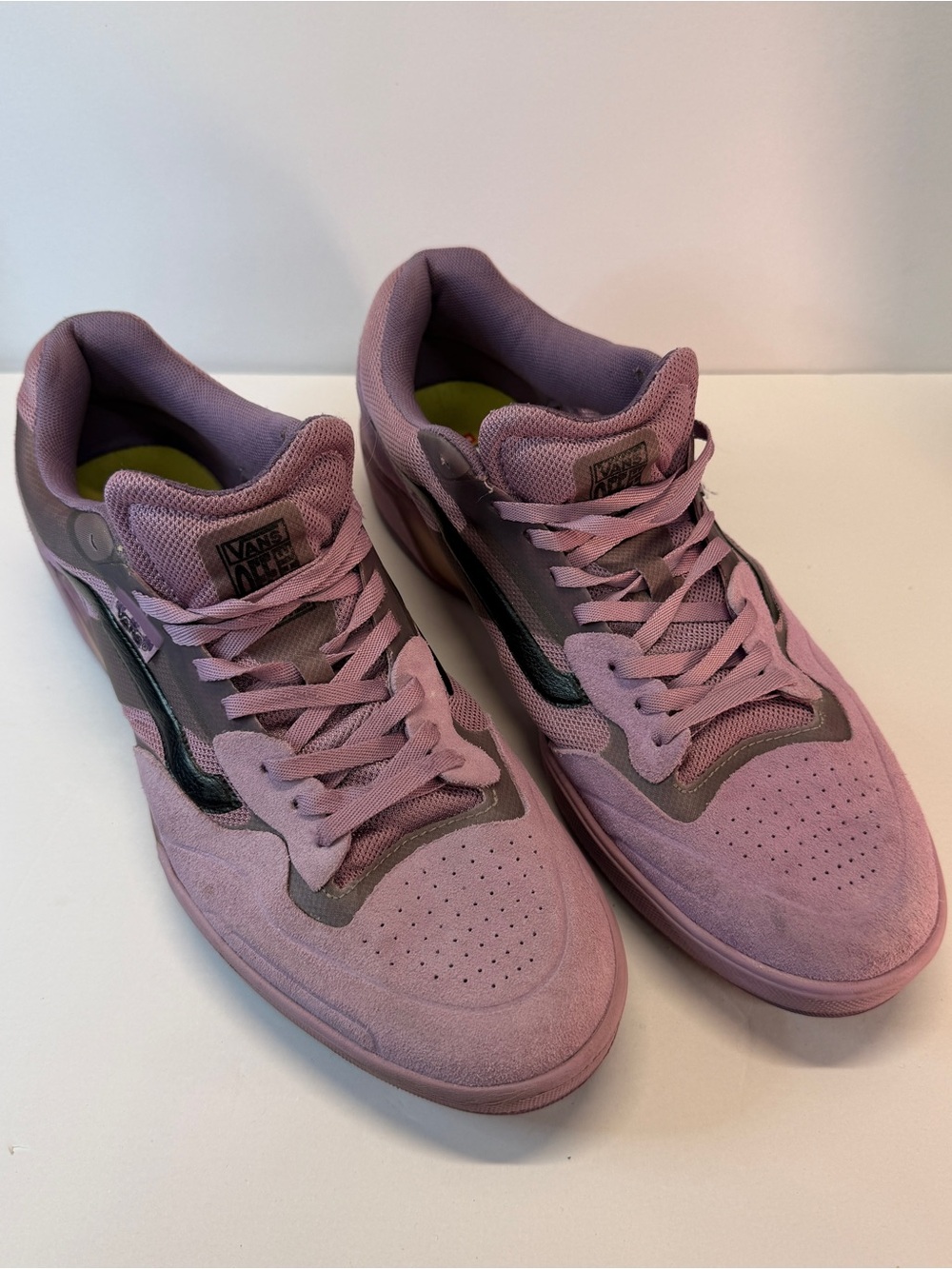 Vans Lavender and Black Low-Top Sneakers